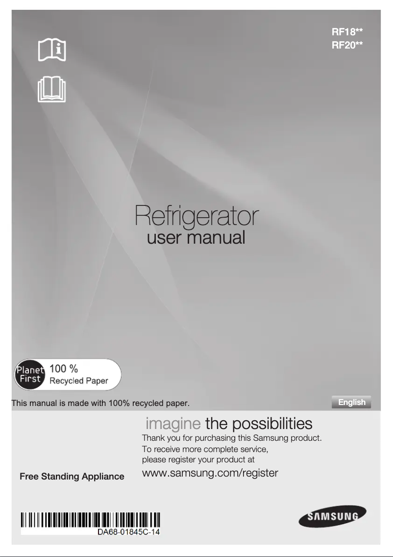 Page 1 of the manual Use and Maintenance Manual Samsung RF18HFENBWW