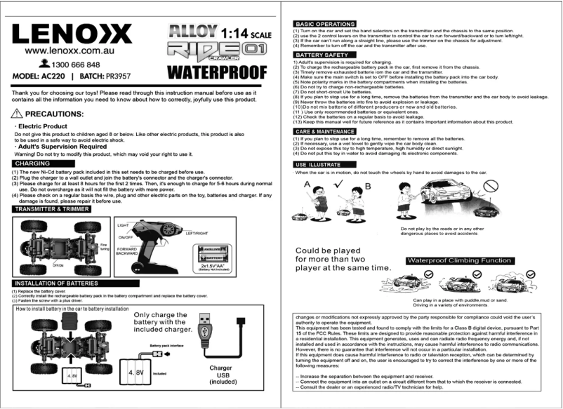 First page image of the manual for AC220