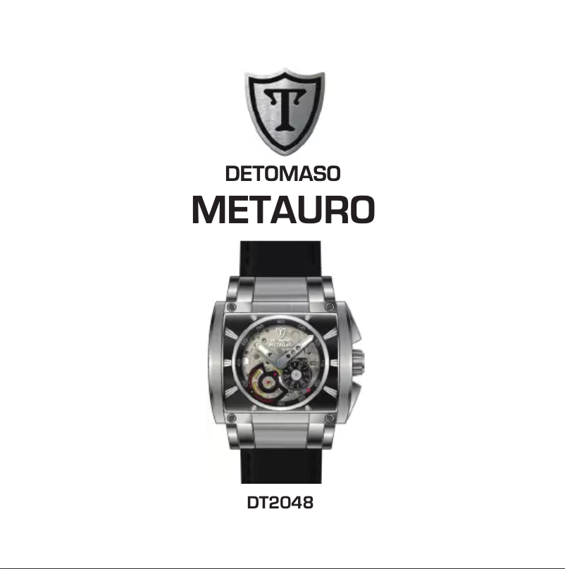 Page 1 of the manual User Manual Detomaso Metauro