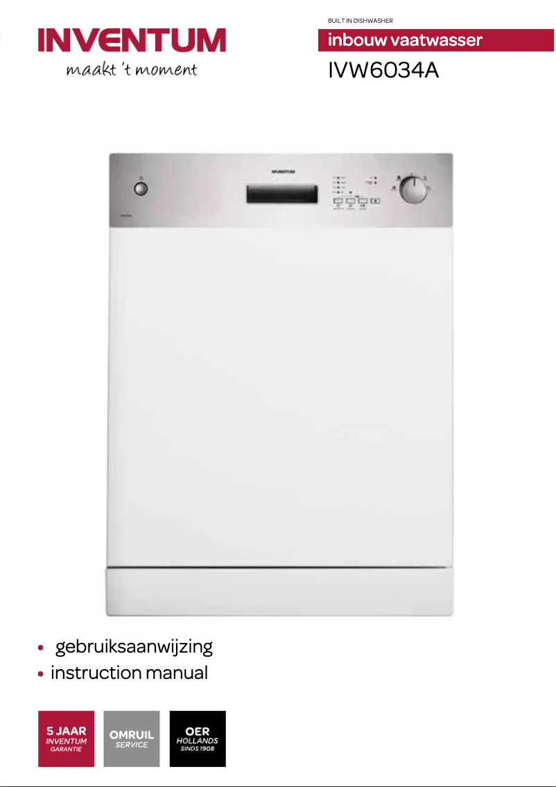 First page image of the manual for IVW6034