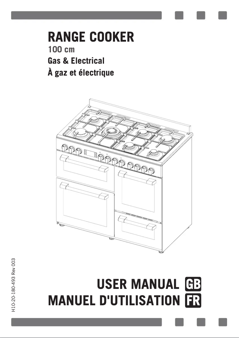 First page image of the manual for RDYGE1060CMB/E