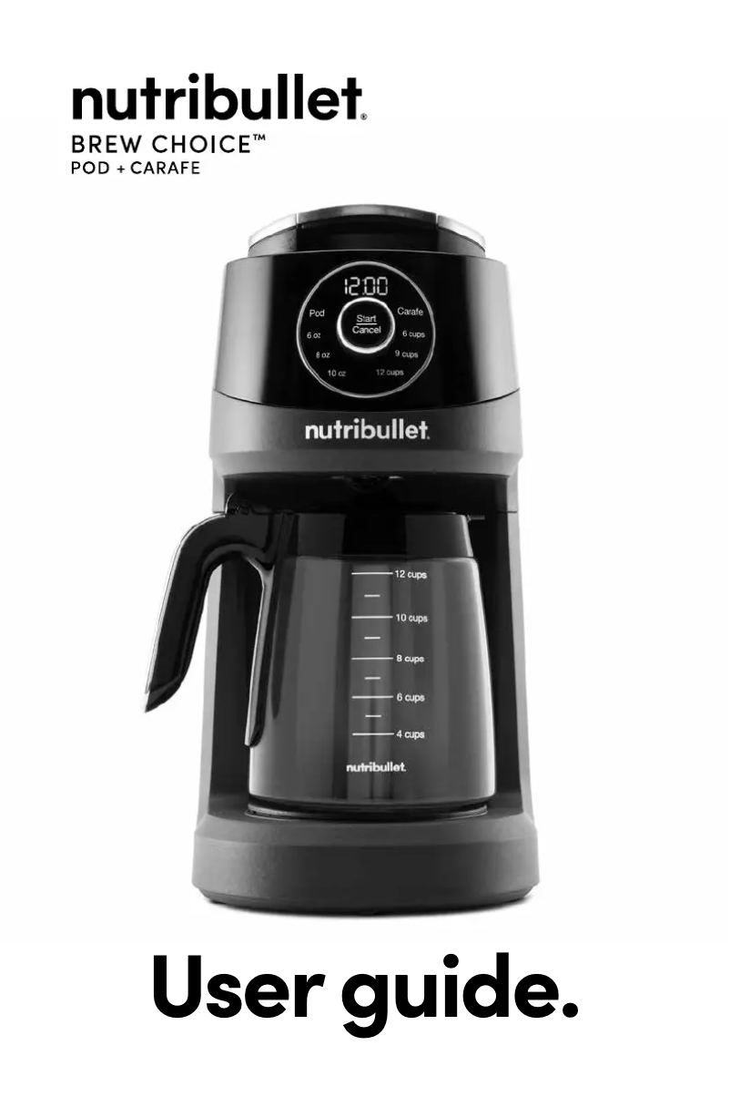 Page 1 of the manual User Manual NutriBullet Brew Choice
