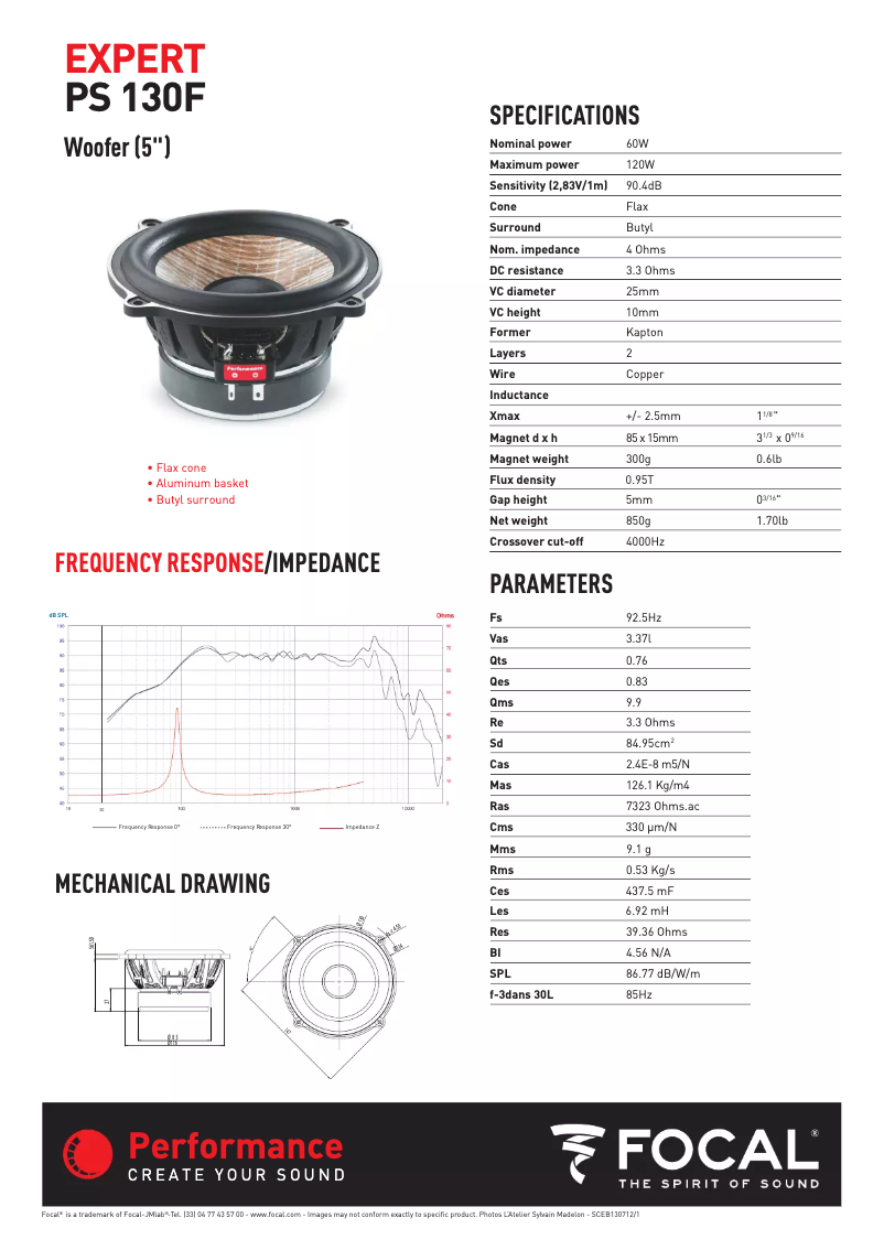First page image of the manual for Performance Expert PS 130F
