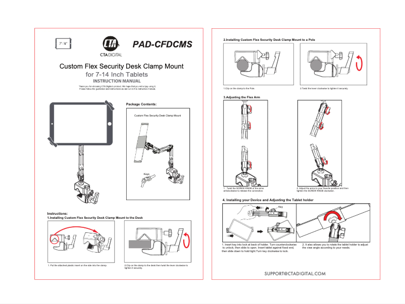 Page 1 of the manual User Manual CTA Digital PAD-CFDCMS