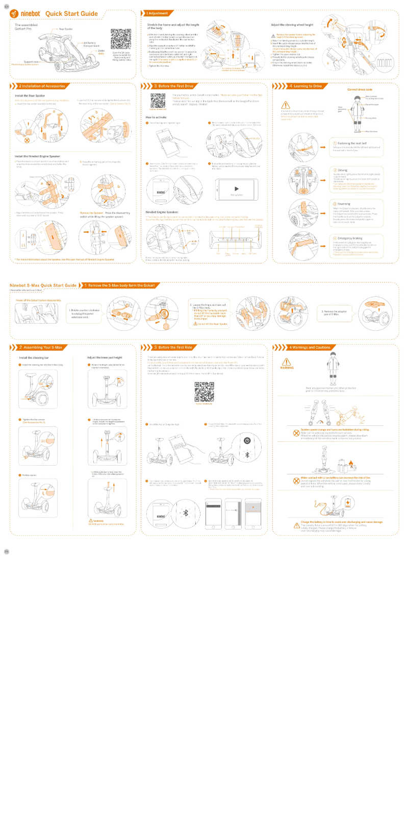 First page image of the manual for Ninebot Gokart Pro