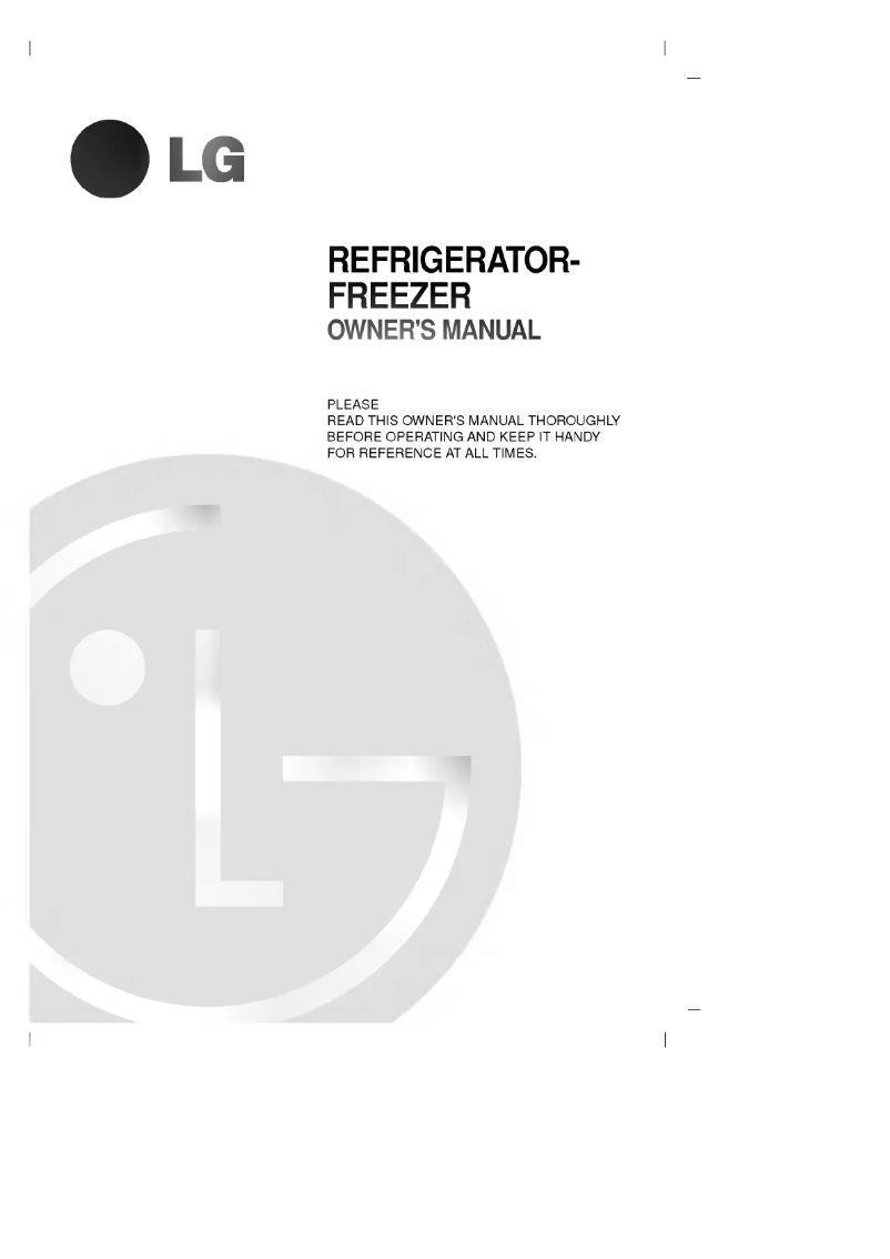 First page image of the manual for GR-T632BEQ