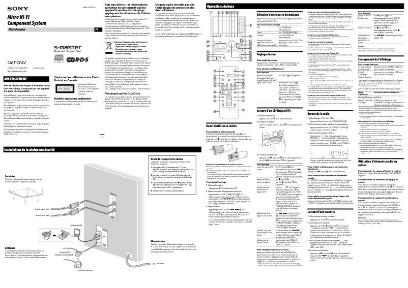 Page 1 of the manual User Manual Sony CMT-CPZ2