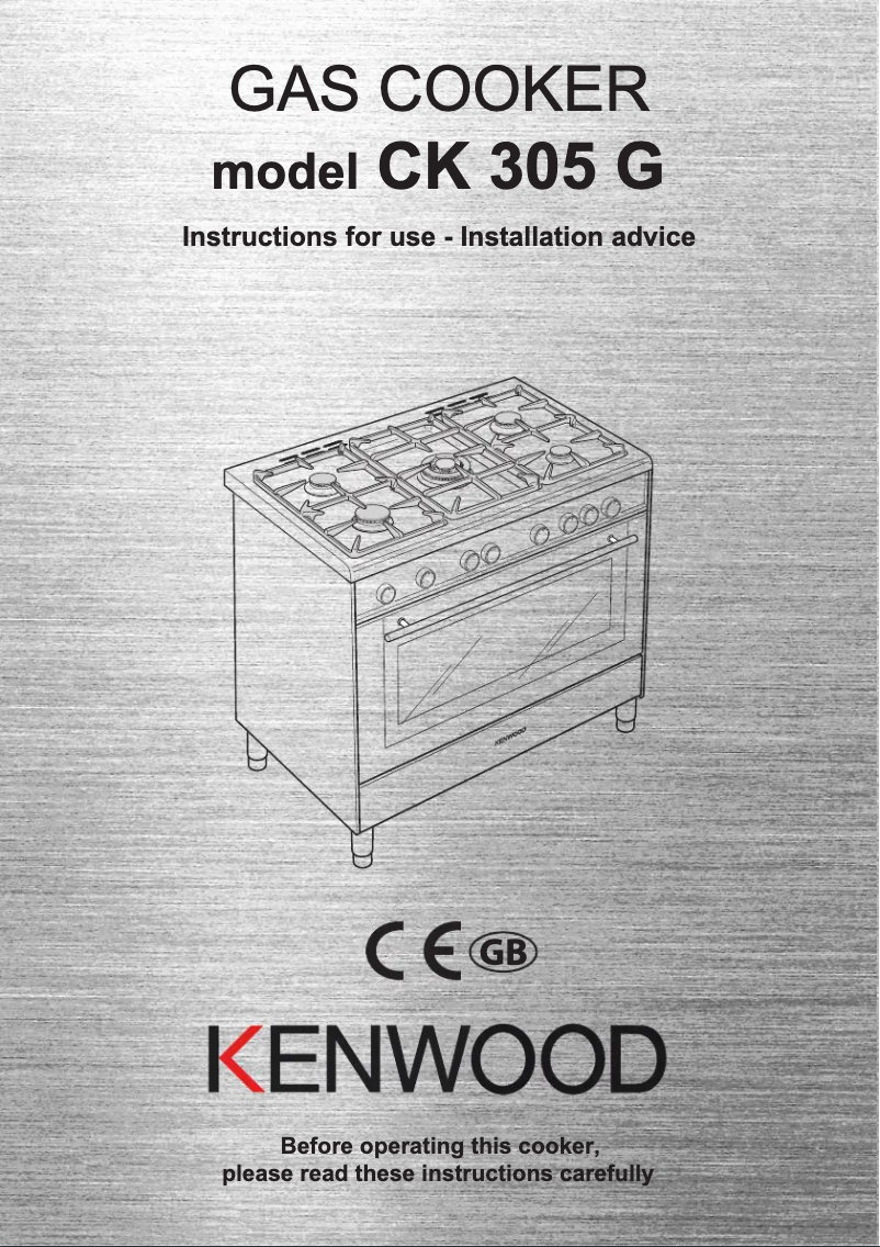 Page 1 of the manual User Manual Kenwood CK 305 G