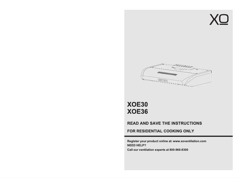 First page image of the manual for XOE30W
