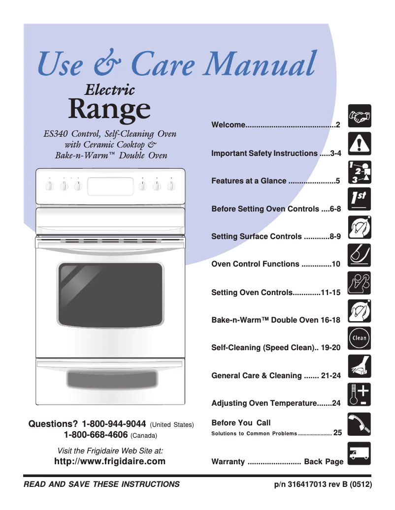First page image of the manual for GLEFM385DS