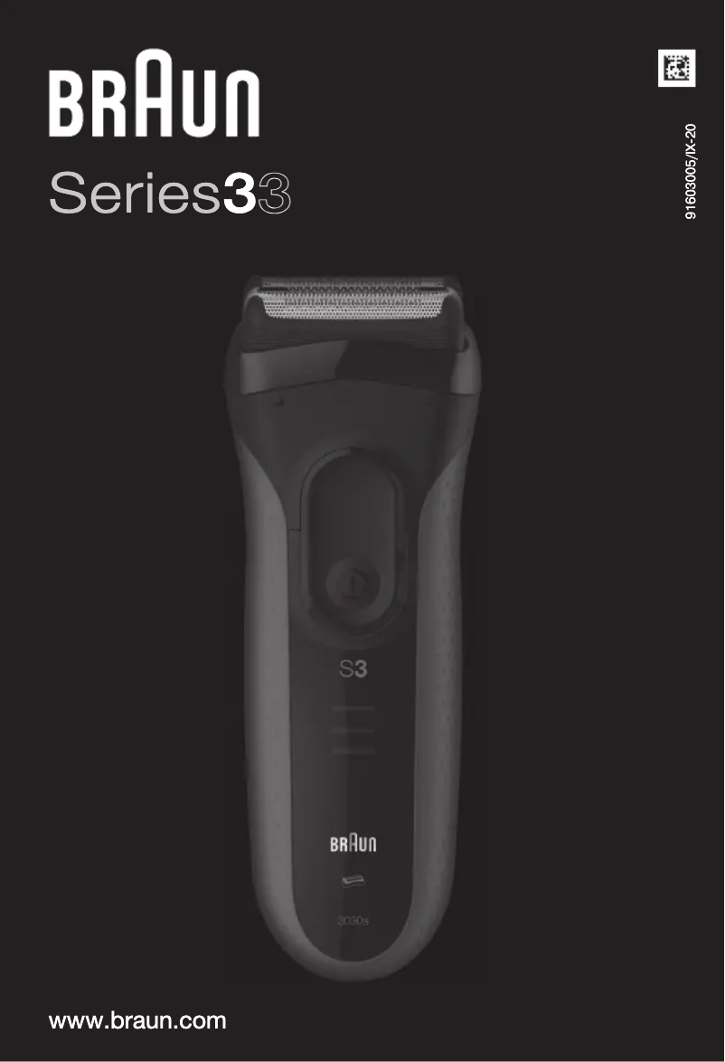 Page 1 of the manual User Manual Braun Series 3 3000s