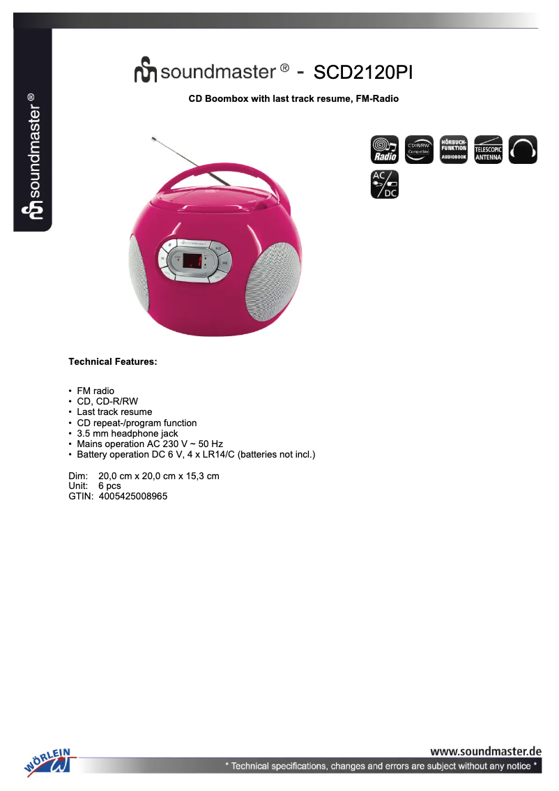 First page image of the manual for SCD2120