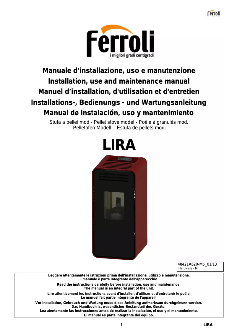 Page 1 of the manual User Manual Ferroli Lira