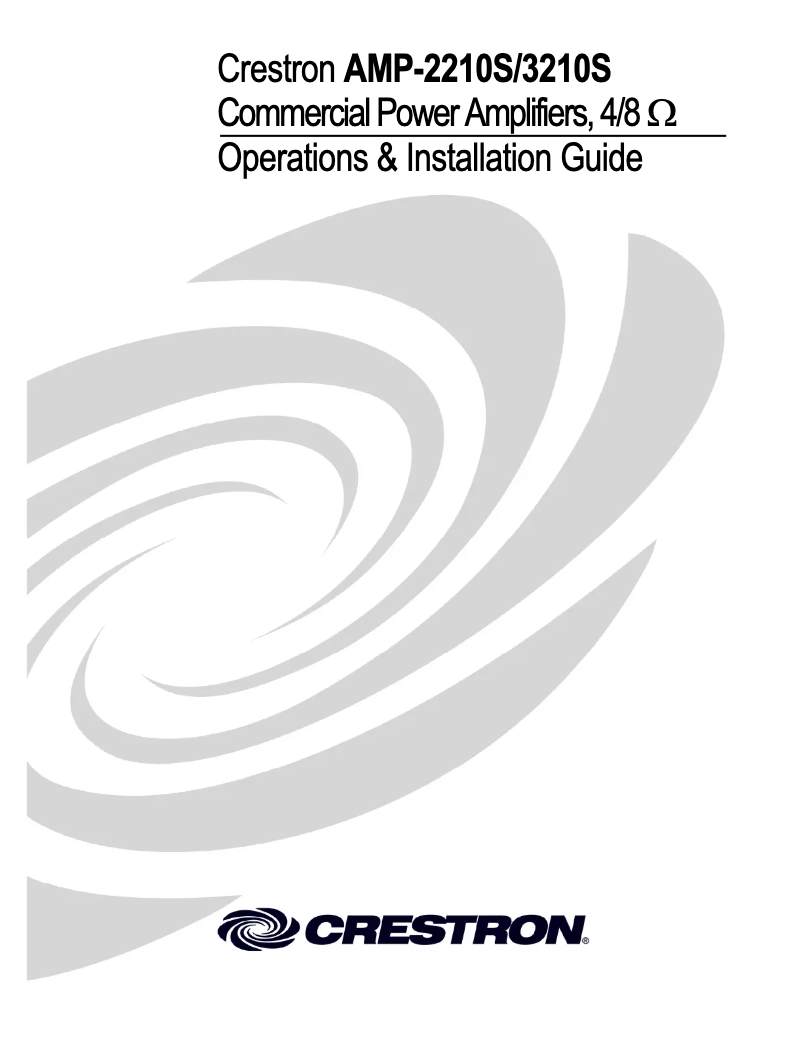 Image de la première page du manuel de l'appareil AMP-3210S