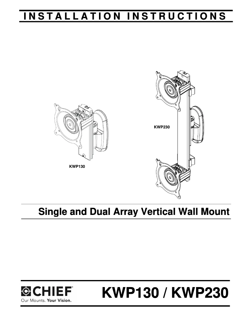 First page image of the manual for KWP130B