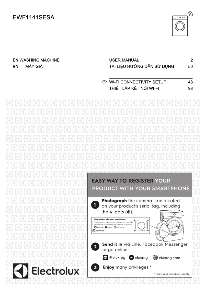 Page 1 of the manual User Manual Electrolux EWF1141SESA