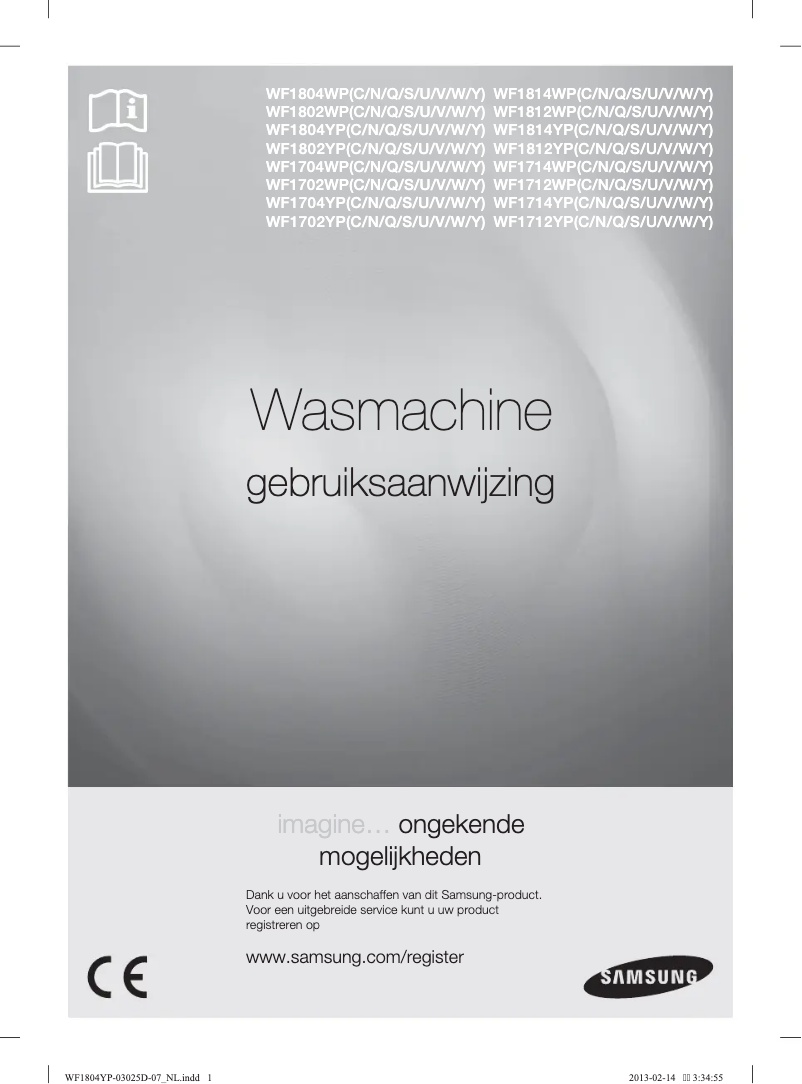 Page 1 of the manual User Manual Samsung WF1704YPV2