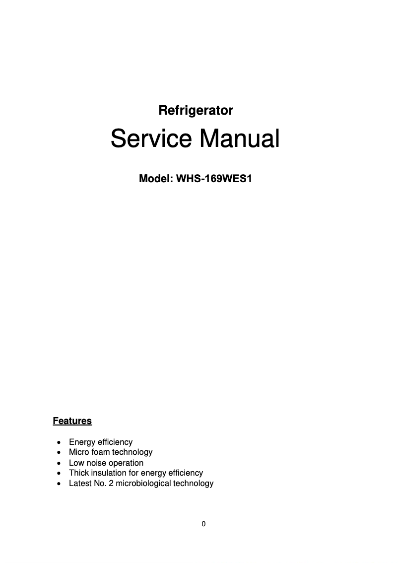 First page image of the manual for WHS-168WES1