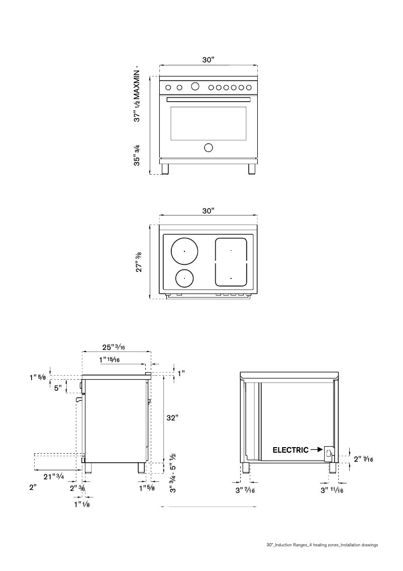 Page 1 of the manual Instructions / Assembly Bertazzoni Professional PROF304INSNET