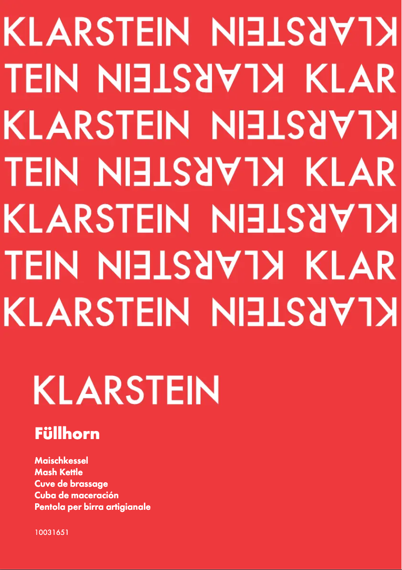 First page image of the manual for Füllhorn
