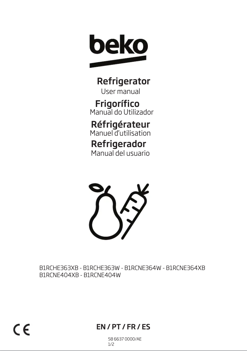 First page image of the manual for B1RCNE404XB