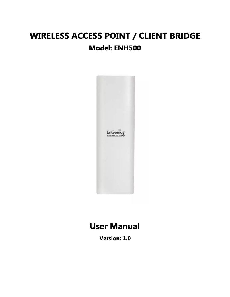 Page 1 of the manual User Manual EnGenius ENH500