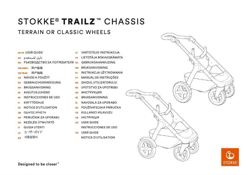 Page 1 of the manual User Manual Stokke Trailz Classic