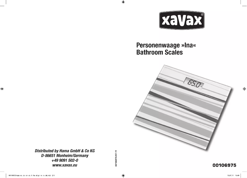 First page image of the manual for 00106975