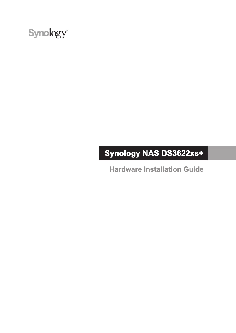 First page image of the manual for DiskStation DS3622xs+