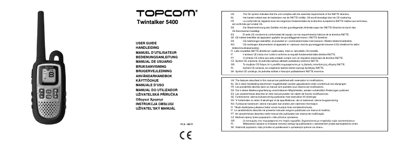 Page 1 of the manual User Manual TriStar RC-6403