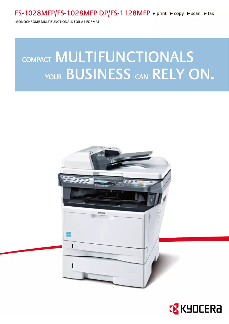 Page 1 of the manual Brochure Kyocera FS-1128MFP