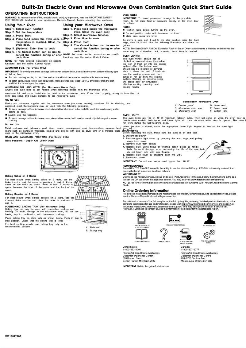 Page 1 of the manual Quick Start Guide KitchenAid KOCE500ESS