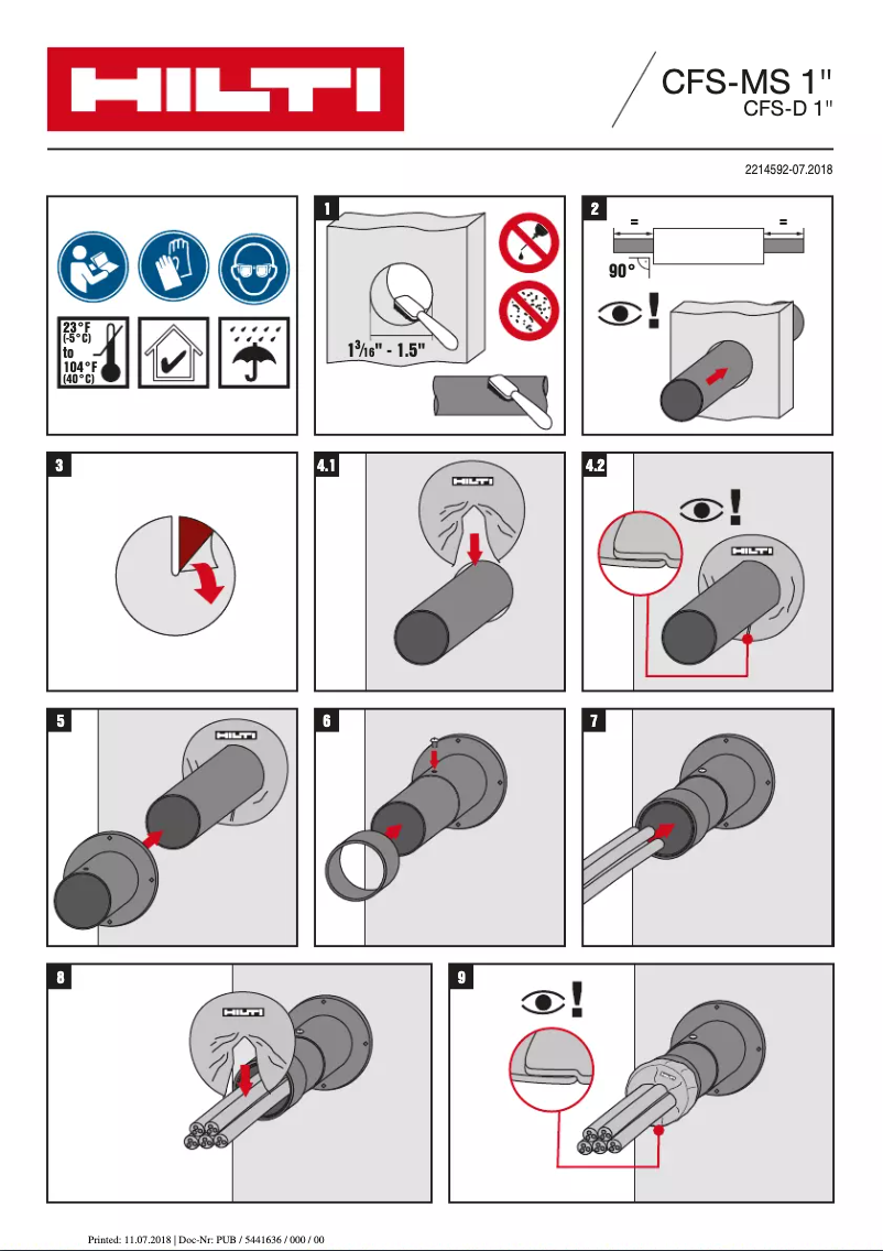 Page 1 of the manual User Manual Hilti CFS-MS