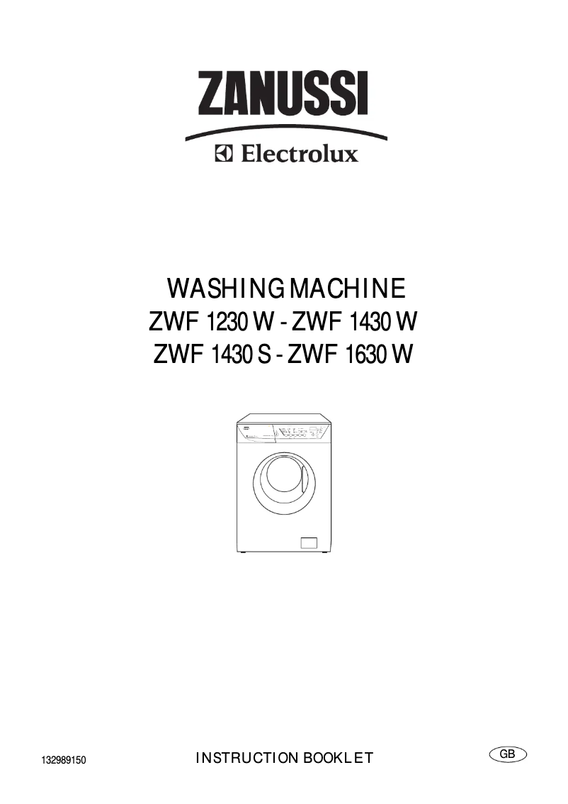Page 1 of the manual User Manual Electrolux EW 1430S