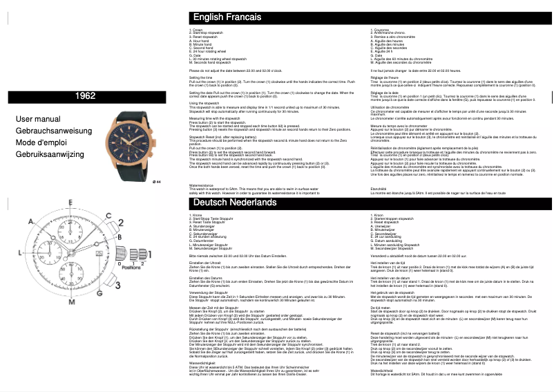 First page image of the manual for 1962