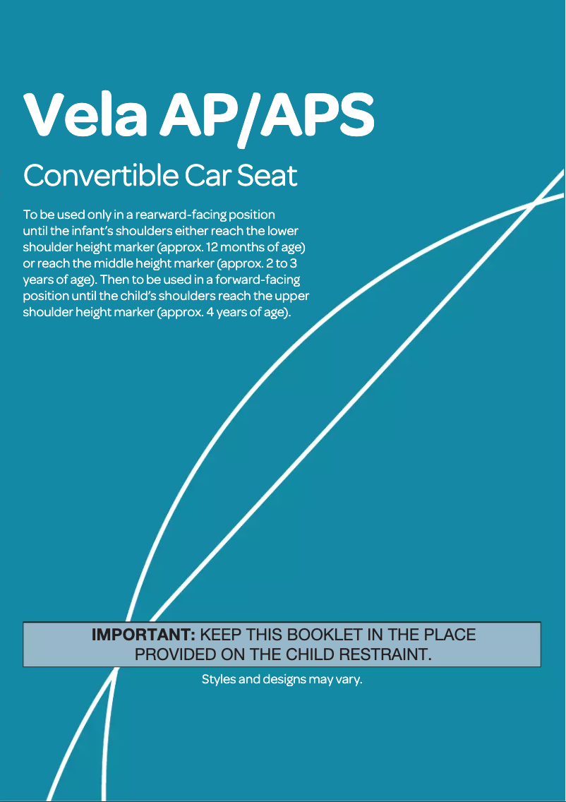 Page 1 of the manual User Manual Maxi-Cosi Vela Slim