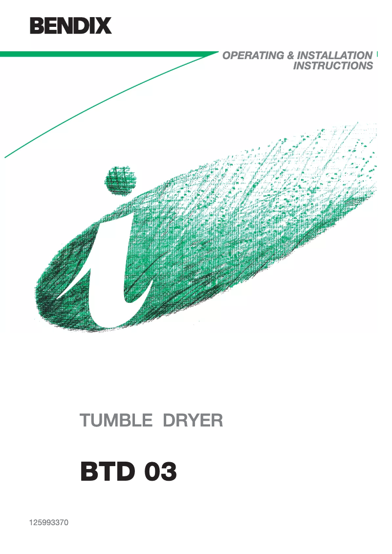 First page image of the manual for BTD 03