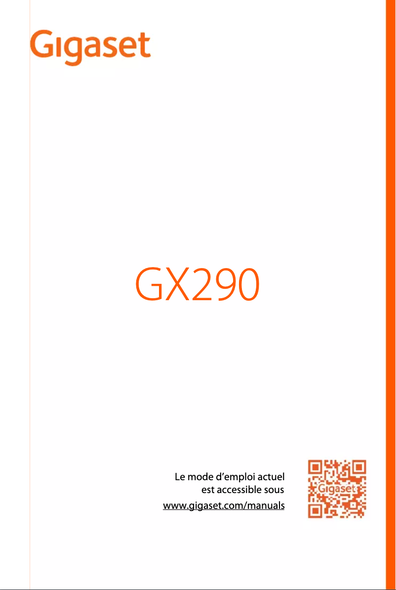 Page 1 of the manual User Manual Gigaset GX290 plus