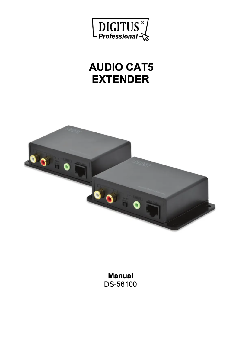 Page 1 of the manual User Manual Digitus DS-56100