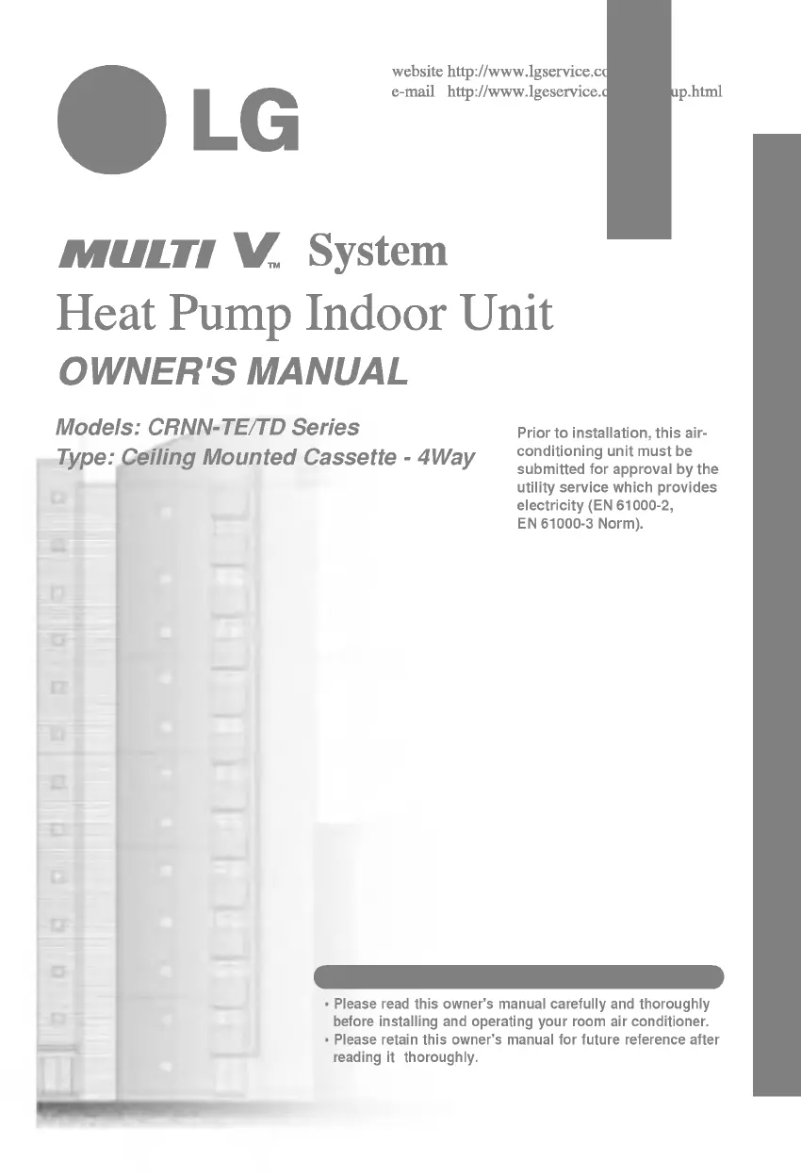 First page image of the manual for CRNN246TDA0
