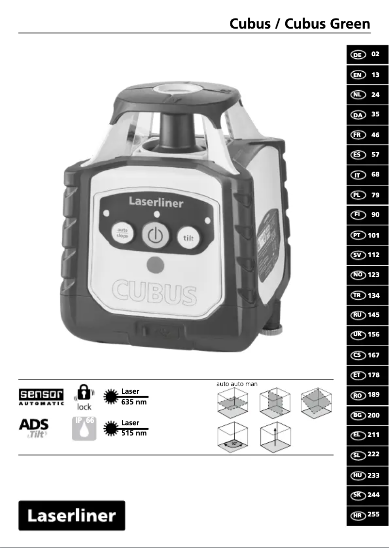 Page 1 of the manual User Manual Laserliner Cubus G 210 S