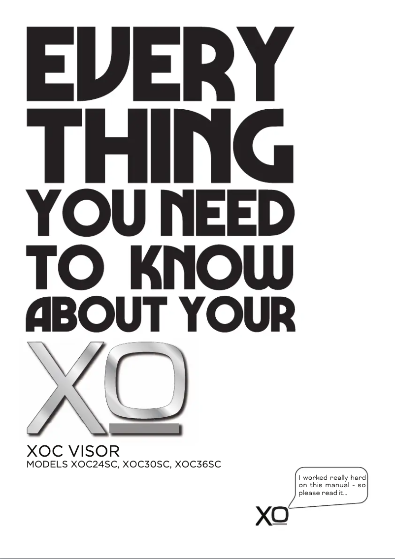 First page image of the manual for XOC30SC