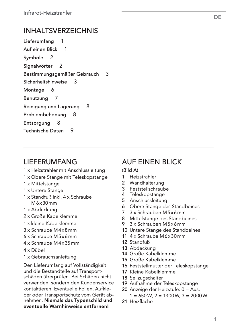 First page image of the manual for 05100