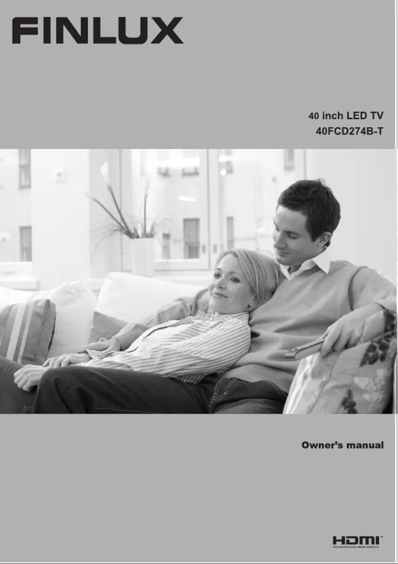 First page image of the manual for 40FCD274B-T