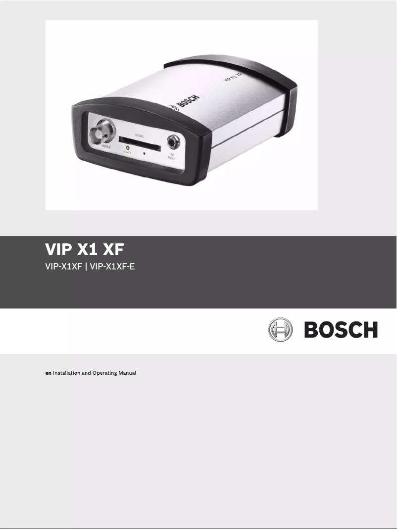 First page image of the manual for VIP X1 XF