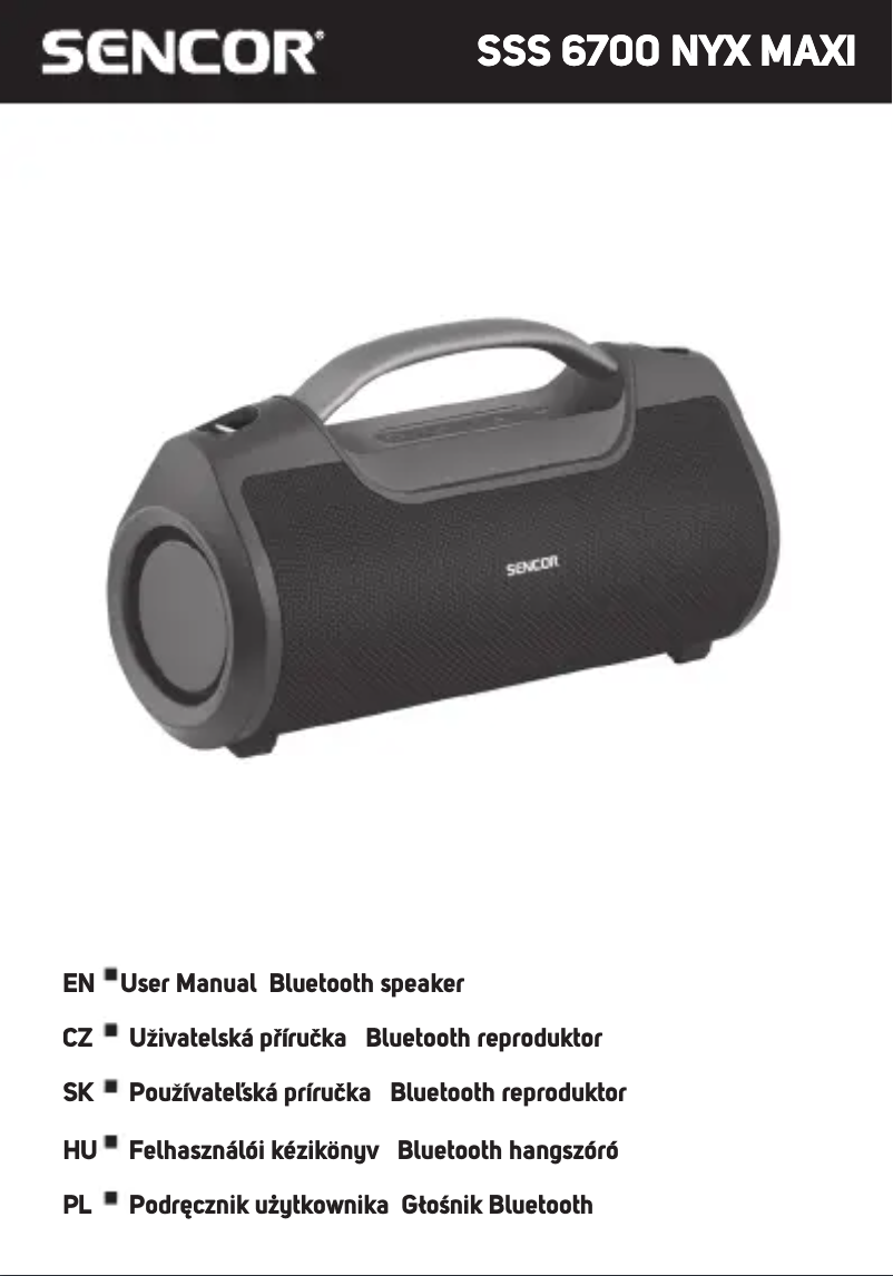 Page 1 de la notice Manuel utilisateur Sencor SSS 6700 NYX MAXI