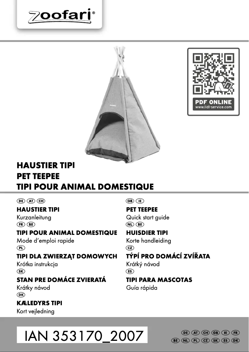 Page 1 of the manual User Manual Zoofari IAN 353170