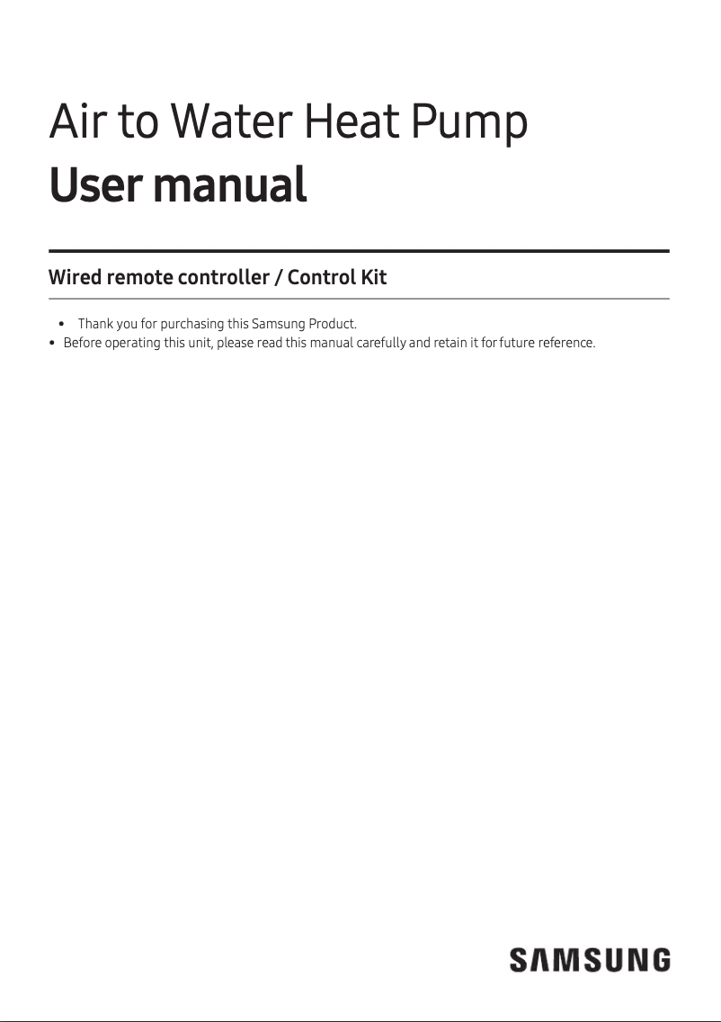 Page 1 of the manual User Manual Samsung AE090BNYDGH