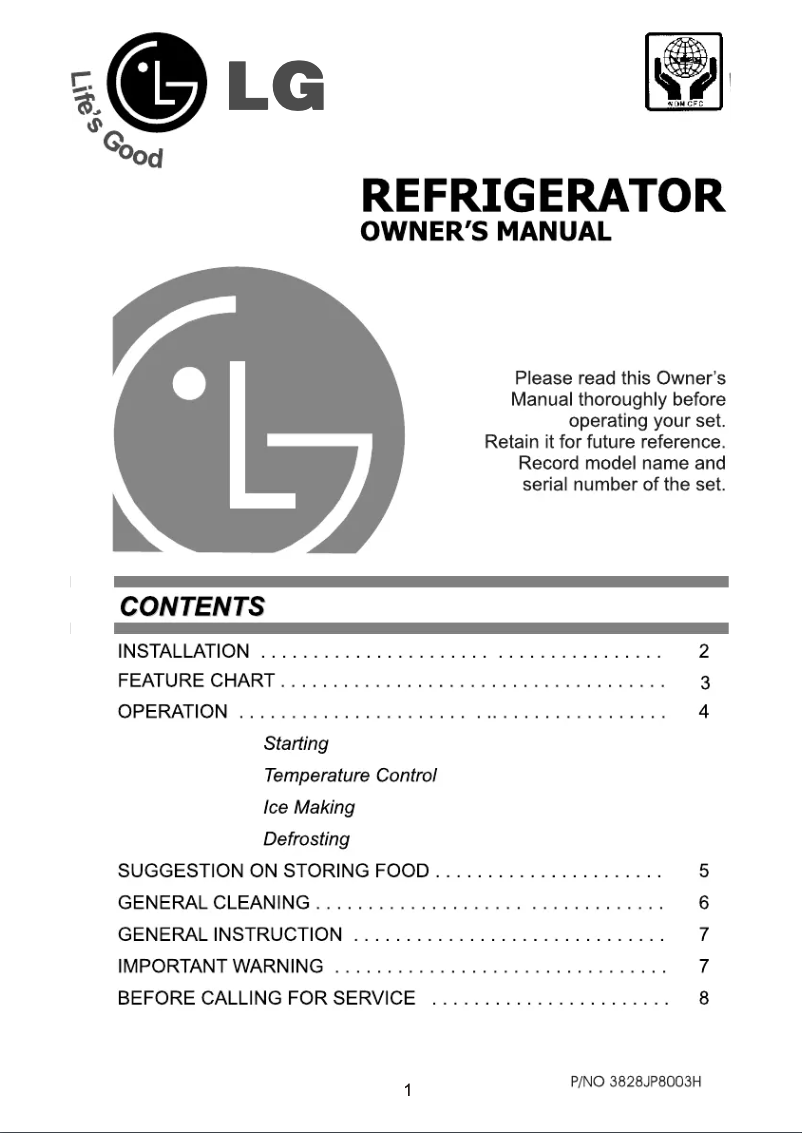 First page image of the manual for GN-191R