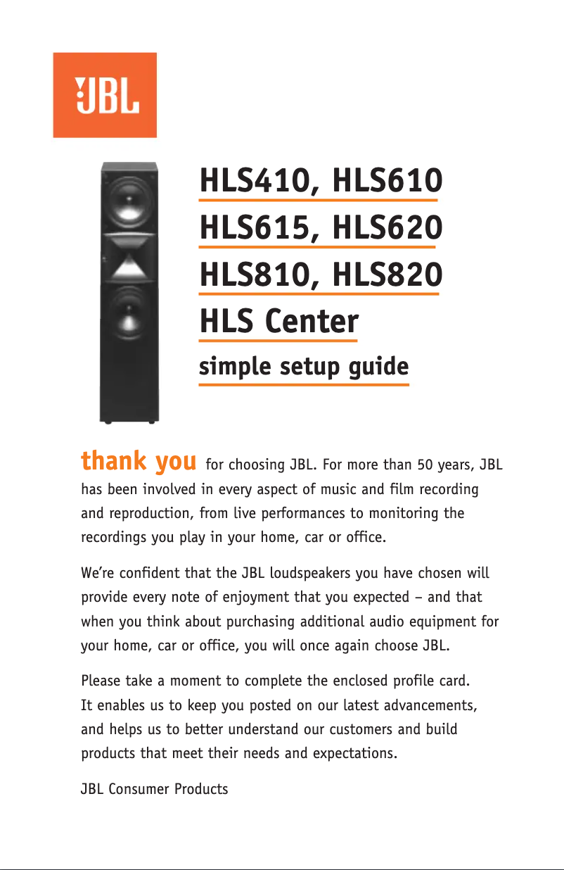 First page image of the manual for HLS810